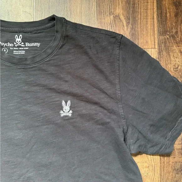 Mens Psycho Bunny Black Tee - Picture 2 of 4